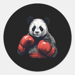 Adesivo Urso Panda Vestindo Luvas De Boxim - Boxing Engraç