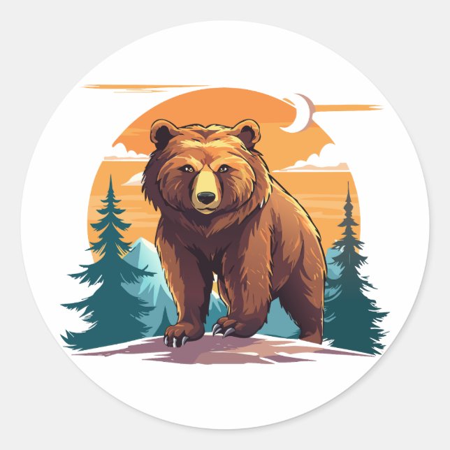 Adesivo Urso pardo (Frente)