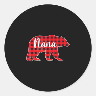 Adesivo Urso pijama natalino xadrez vermelho família corre
