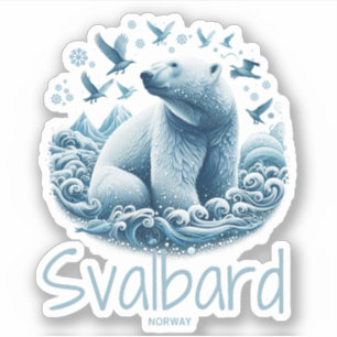 Adesivo Urso polar artístico Svalbard Spitsbergen, Noruega
