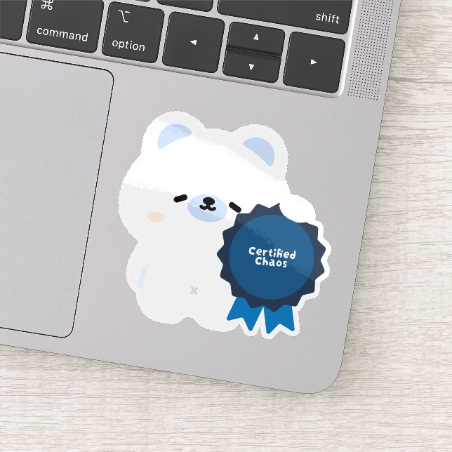 Adesivo Urso Polar Caos Certificado (Detalhe)