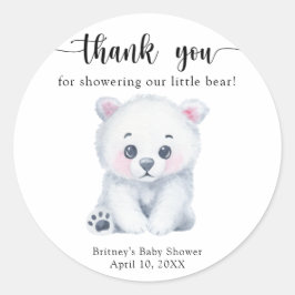 Adesivo Urso polar de inverno - obrigado