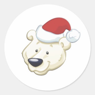 Adesivo Urso Polar de Natal