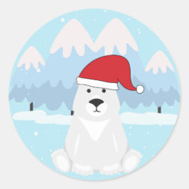Adesivo Urso Polar de Natal