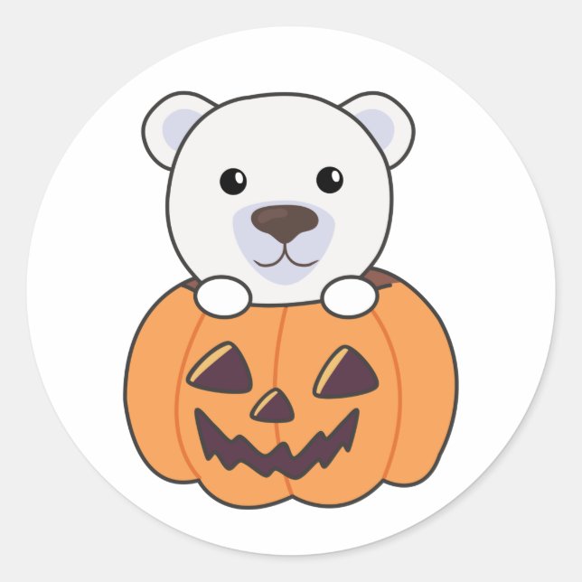 Adesivo Urso Polar Em Ursos Polares De Pumpkin Feliz (Frente)