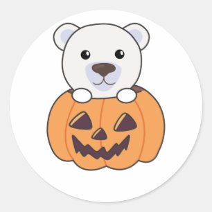 Adesivo Urso Polar Em Ursos Polares Doce De Pumpkin Feliz