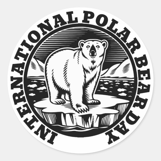 Adesivo Urso Polar Internacional (Frente)