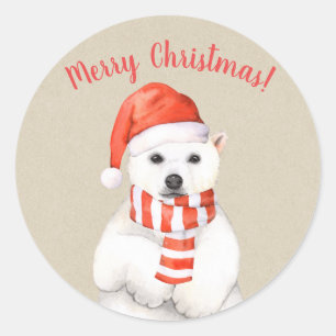 Adesivo Urso Polar Natal País de Inverno Festa Personaliza