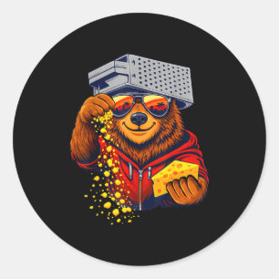 Adesivo Urso Queijo Ralador Chapéu Urso