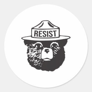 Adesivo Urso Resiste Protege Parque Nacional Anti Trump 86
