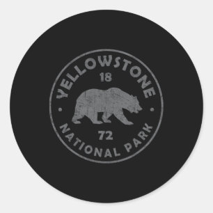 Adesivo Urso Retro Parque Nacional de Yellowstone 1872 Cam