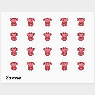 Adesivo urso rosa fofo