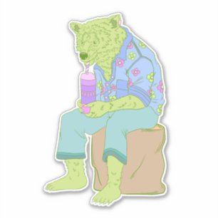 Adesivo Urso Sedento