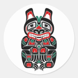 Adesivo Urso vermelho e verde do espírito do Haida