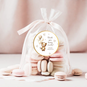 Adesivo Ursos Balões Neutros - Chá de fraldas Bonito Muito