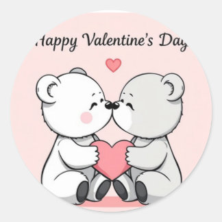 Adesivo ursos bonitos de desenho animado