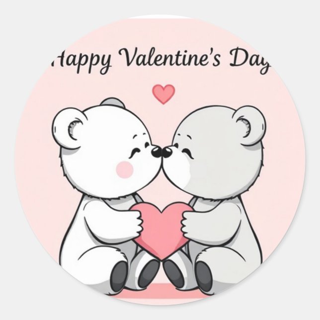 Adesivo ursos bonitos de desenho animado (Frente)