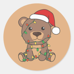 Adesivo Ursos Clássicos De Natal Ursos De Inverno
