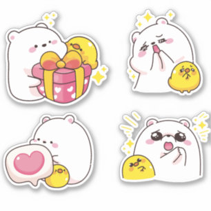 Adesivo Ursos de Kawaii
