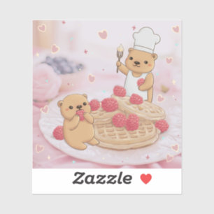Adesivo Ursos de Teddy e Waffles
