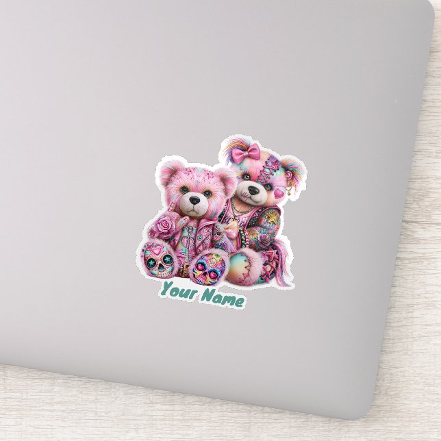 Adesivo Ursos Punk Personalizados  (Detalhe)