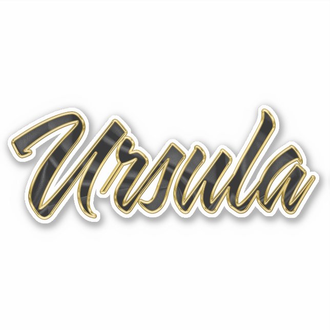 Adesivo Ursula black gold Lettering Aufkleber Sticker (Frente)