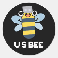 US Bee Funny USB Technical Pun Dark BG