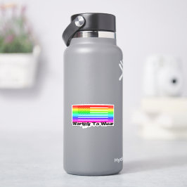 Adesivo US Flag Rainbow - Digno de Veste