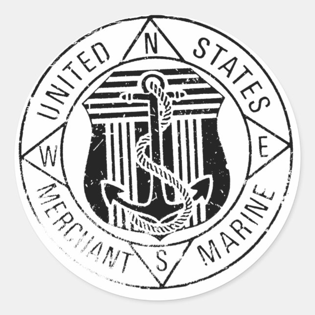 Adesivo US Merchant Marines, por David Lee (Frente)