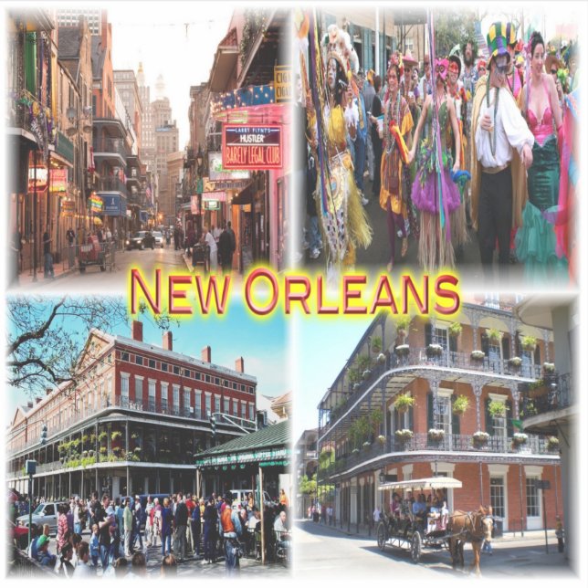 Adesivo US New Orleans - Bourbon Street - Mardi Gras - (Frente)