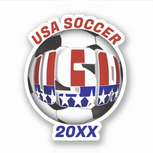 Adesivo US Patriotic SOCCER Sports (Frente)