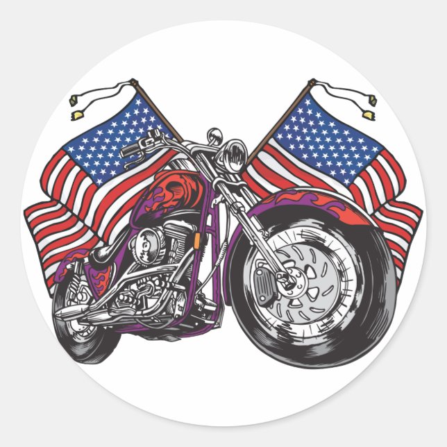 Adesivo USA Biker (Frente)