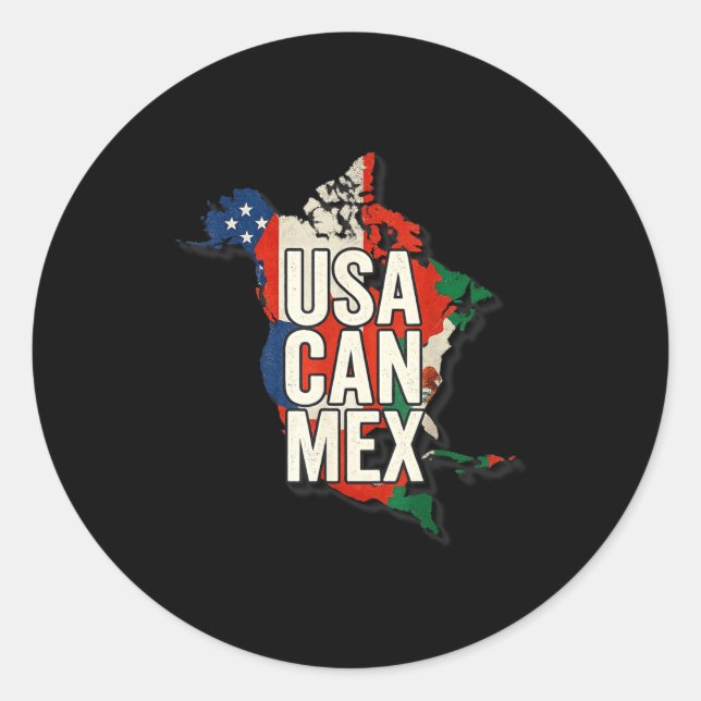 Adesivo Usa Can Mex Soccer North America Football Fan  (Frente)