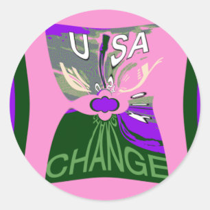 Adesivo USA Change Art Impressão
