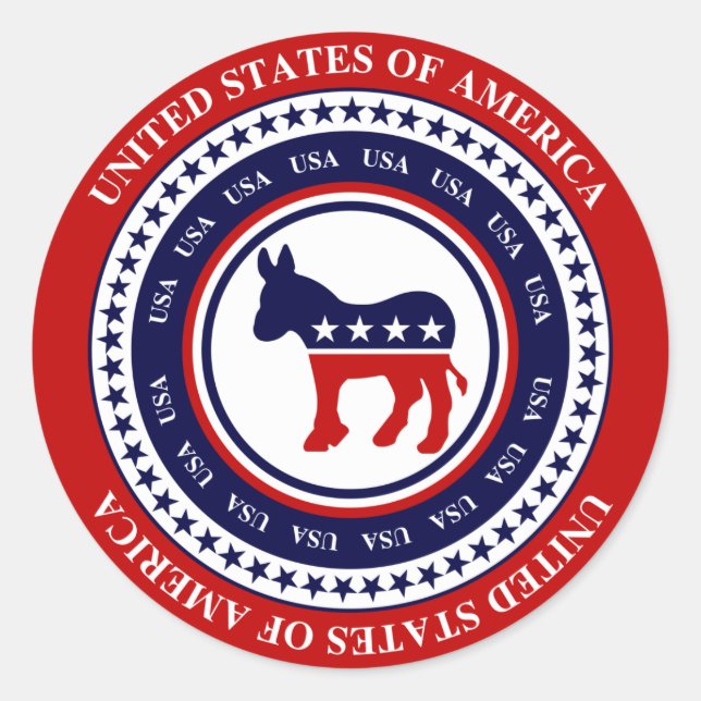 Adesivo USA Democrat Sticker (Frente)