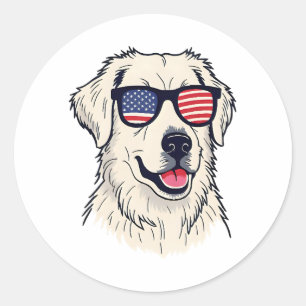 Adesivo USA Dog Lover - Pup Legal com bandeira americana