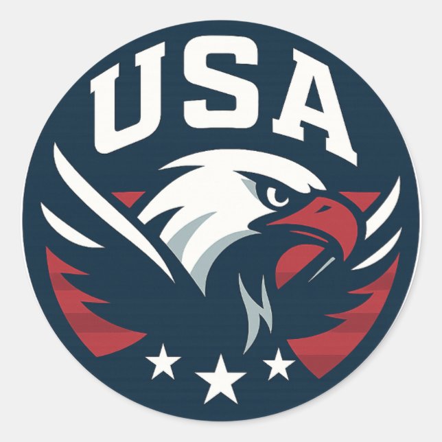 Adesivo USA Eagle Roundel — Agressivo Emblem Esportivo (Frente)