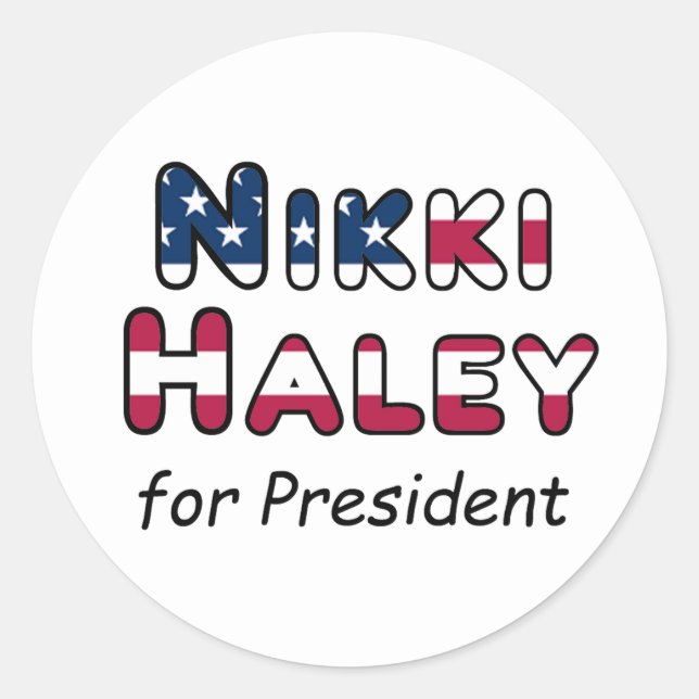 Adesivo USA Election Haley para Presidente (Frente)