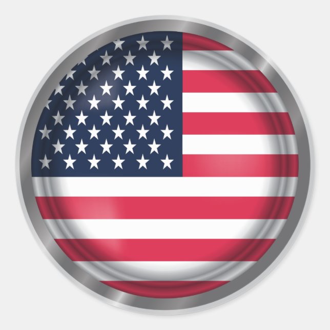 Adesivo USA Flag Seal, American Flag Art (Frente)