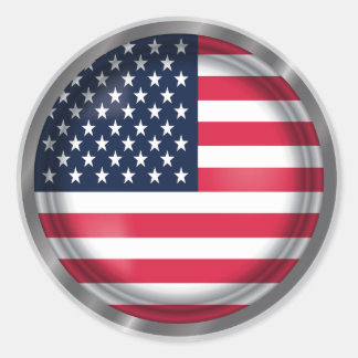 Adesivo USA Flag Seal, American Flag Art