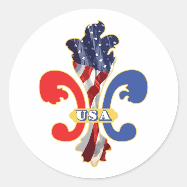 Adesivo USA Fleur de lis (Frente)