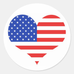 Adesivo USA Heart