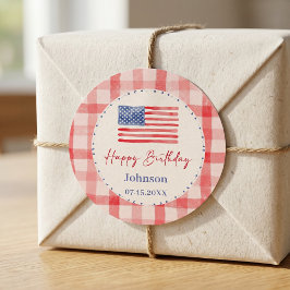 Adesivo USA Independence Day Themed Birthday Sticker