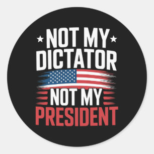 Adesivo Usa Não Meu Ditador Não Meu Presidente Bold Politi