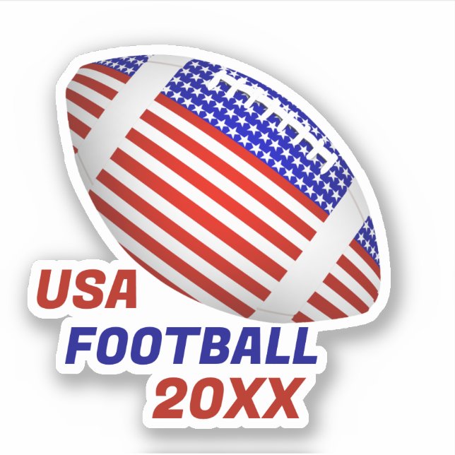 Adesivo USA Patriotic Football Sports (Frente)