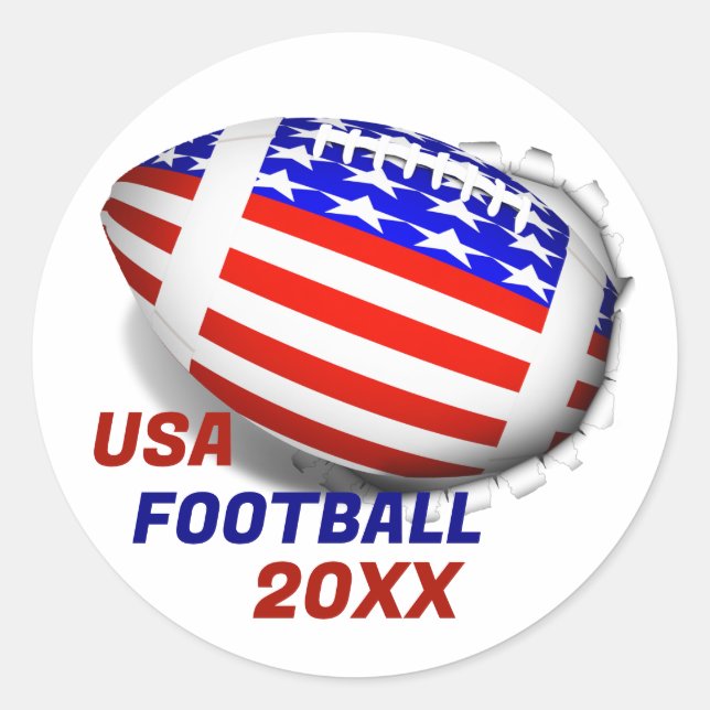 Adesivo USA Patriotic Football Sports (Frente)