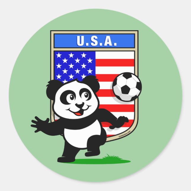 Adesivo USA Soccer Panda (Frente)