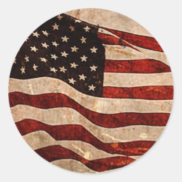 Adesivo USA Vintage American Flag