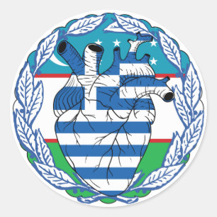 Adesivo Usbequistão Independência Grega Grécia Grega do Uz