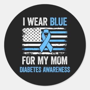 Adesivo Use Azul Para o Mês de Conscientização do Diabetes